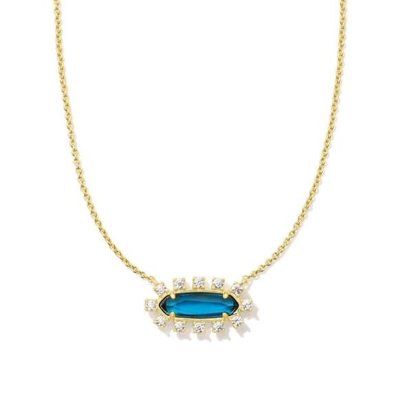 Kendra Scott Jewelry - Kendra Scott Blue and Gold Necklace with Striking‎ Pendant NEW